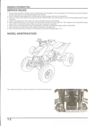 2004-2005 Honda Motor Corporation Ltd TRX450R, TRX450 service manual Preview image 5