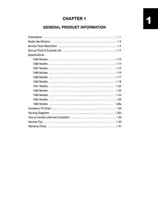 1985-1995  Polaris All Models ATV and Light Utility Hauler repair manual Preview image 5