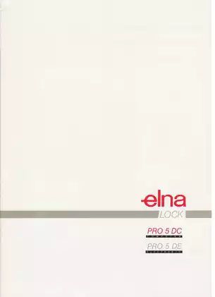 Elna PRO-5 DC & DE Overlock Sewing Machine Instruction Manual