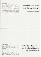 Elna PRO-5 DC & DE Overlock Sewing Machines Instruction Manual (P/N 4650) – preview page 3