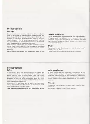Elna PRO-5 DC & DE Overlock Sewing Machine Instruction Manual Preview image 4