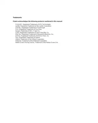 Polaris Switchback Maintenance and Repair Manual (2004) Preview image 3