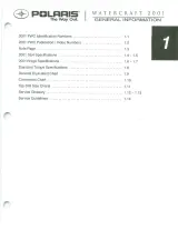 Polaris SLH / Virage 2001 Personal Watercraft Factory Service Manual (P/N 9917163) – preview page 5