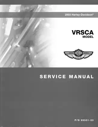 2003 Harley-Davidson VRSCA V-Rod service manual Preview image 1