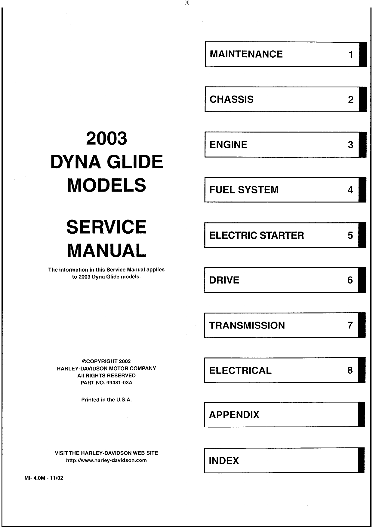 2003 Harley-Davidson Dyna Glide repair manual Preview image 3