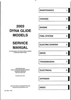 2003 Harley-Davidson Dyna Glide service manual Preview image 3