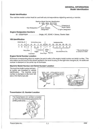 2000 Polaris Trail Boss 325 ATV manual Preview image 3