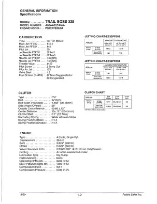 Polaris Trail Boss 325 Repair Manual (2000 Edition) Preview image 4