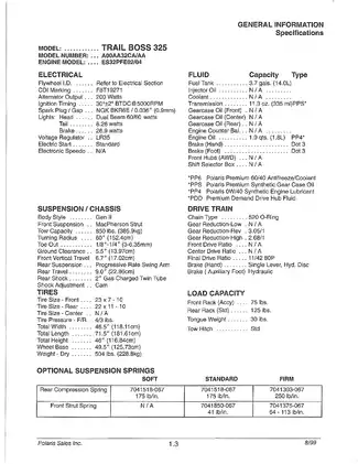 2000 Polaris Trail Boss 325 ATV manual Preview image 5