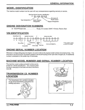 2001 Polaris Trail Boss 325 ATV manual Preview image 5