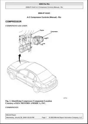 2006 Kia Rio HVAC A-C Compressor Controls Service Manual Preview image 2