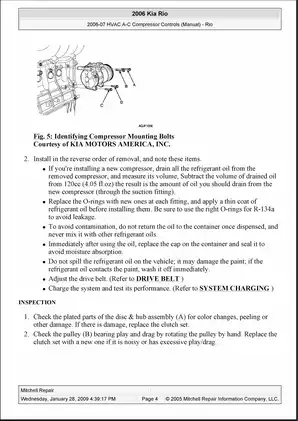 2006 Kia Rio HVAC A-C Compressor Controls Service Manual Preview image 5
