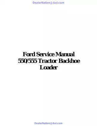 Ford 550/555 Tractor Backhoe Loader Service Manual - Complete Repair Guide Preview image 2