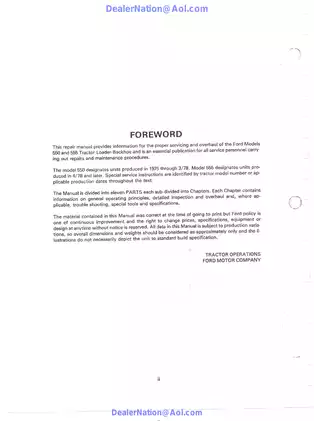 Ford 550/555 Tractor Backhoe Loader Service Manual - Complete Repair Guide Preview image 3