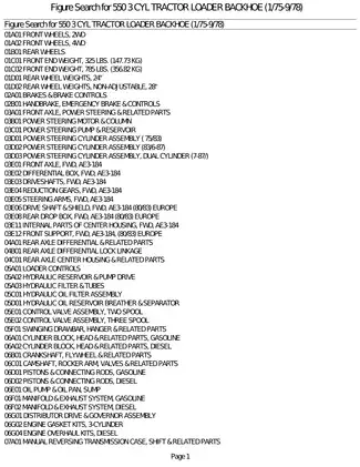 1975-1978 Ford 550 backhoe loader parts list Preview image 3