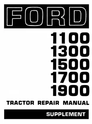 Ford Tractor Models 1300, 1500, 1700, 1900 Repair Manual Preview image 2