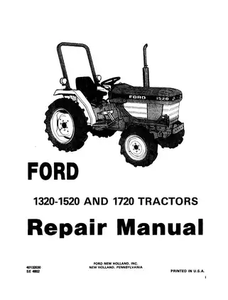 Ford New Holland 1320-1520 and 1720 Tractors Repair Manual Preview image 2