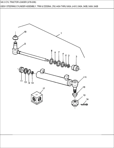 Ford 545 Tractor Parts List (1978–1985) Manual (P/N D5NN9424B)
