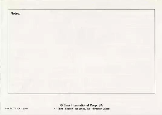 Elna 634, 644 overlock machine instruction manual Preview image 4