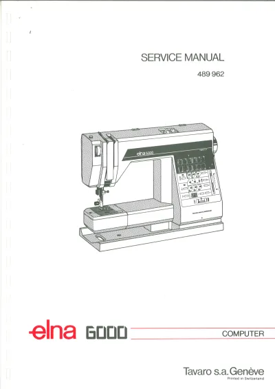 Elna 6000 Computer Sewing Machine Service Manual (first edition)