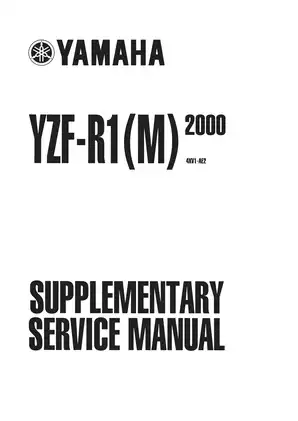 1998-2001 Yamaha YZF-R1(M) service manual Preview image 1