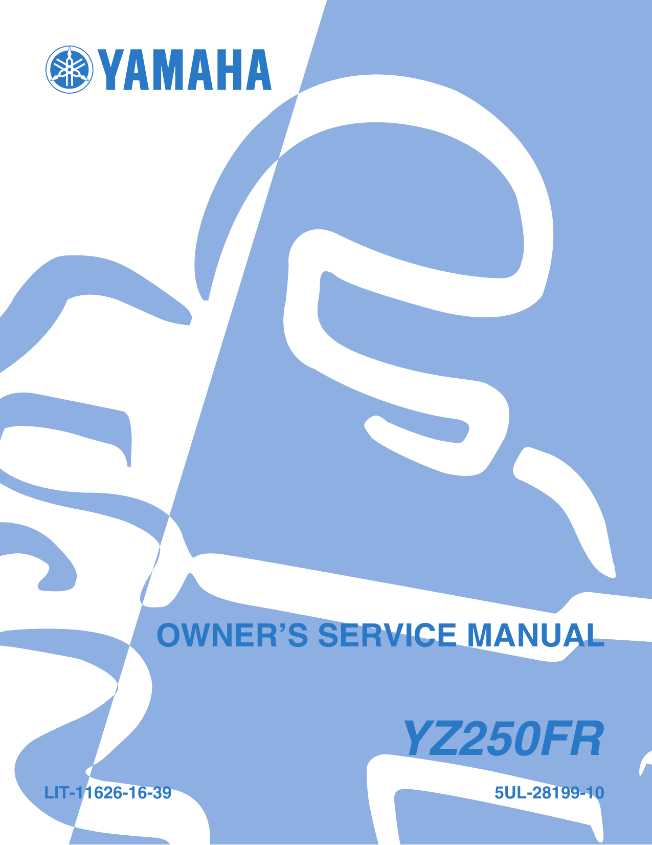 2000-2009 Yamaha WR250F owner´s service manual Preview image 1