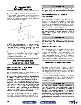 2008 Arctic Cat snowmobile (all models) manual Preview image 4