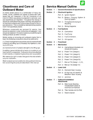Mercury Marine Outboard Motors Service Manual - 45 Jet, 50, 55, 60 Models (1996 Edition) Preview image 3