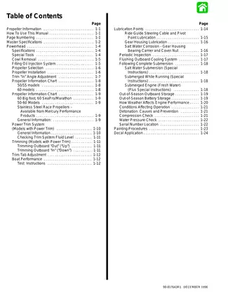 Mercury Marine Outboard Motors Service Manual - 45 Jet, 50, 55, 60 Models (1996 Edition) Preview image 5