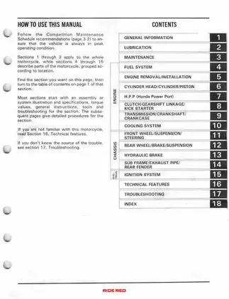 1986-1991 Honda CR250R service manual Preview image 3