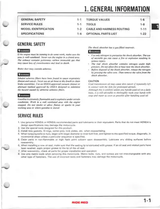 1986-1991 Honda CR250R service manual Preview image 4