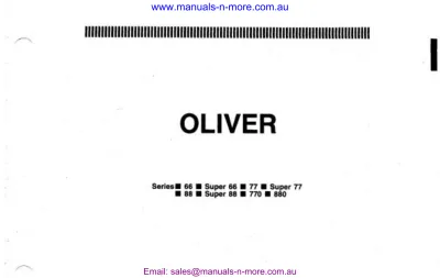 Preview: 1947–1967 Oliver 66, 77, 88, Super 66–88, 770 & 880 Tractor Shop Manual (P/N C4077-90960)