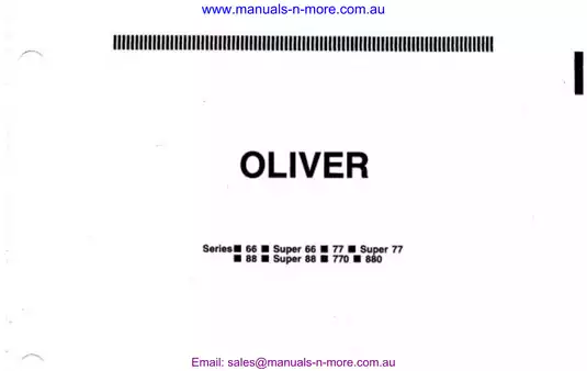 1954-1967 Oliver™ Super 66, Super 77, Super 88, 770, 880 row-crop tractor shop manual Preview image 2