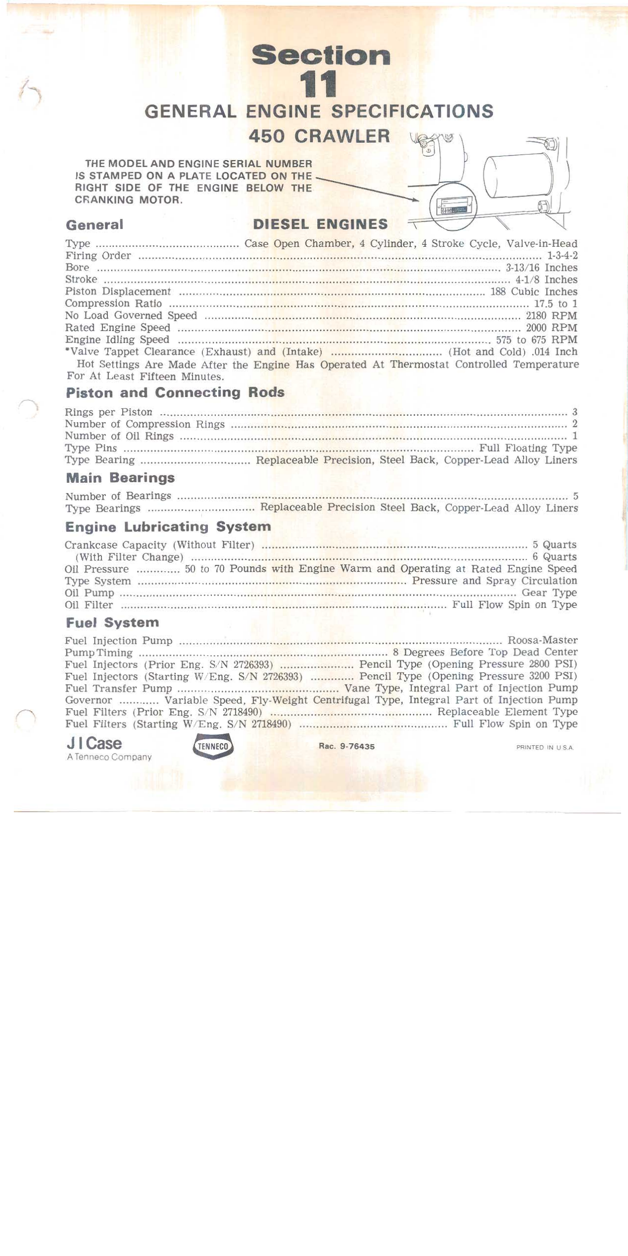 Case 450 tractor carwler service manual Preview image 4