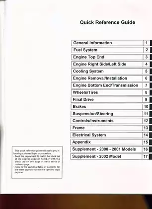 1987-2007 Kawasaki KLR 500, KLR 650 motorcycle service manual Preview image 2