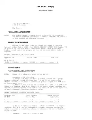 1991-1994 Nissan Sentra B13 manual Preview image 1