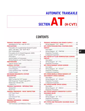 1999-2002 Nissan Primera P11-144 AT Automatic Transaxle manual Preview image 1