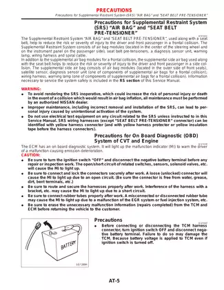 1999-2002 Nissan Primera P11-144 AT Automatic Transaxle manual Preview image 5