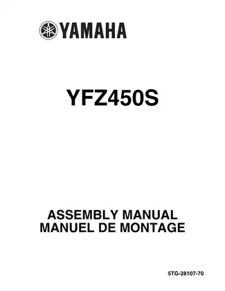 2005 Yamaha YFZ450S manual Preview image 1