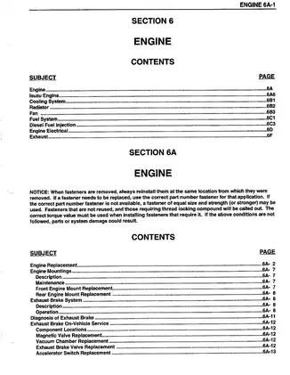 1993 Isuzu NPR GMC W4 Chevy 4000 4BDT2 diesel engine manual Preview image 2