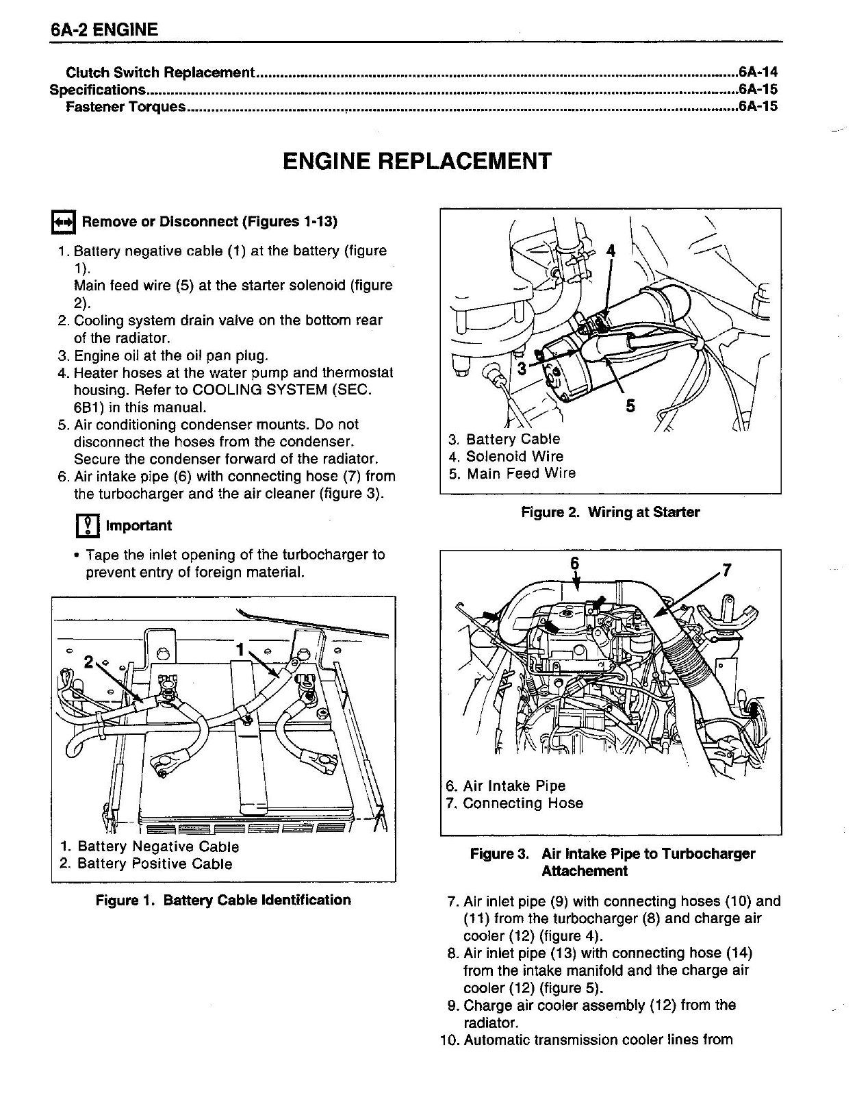 1993 Isuzu NPR GMC W4 Chevy 4000 4BDT2 diesel engine manual Preview image 3