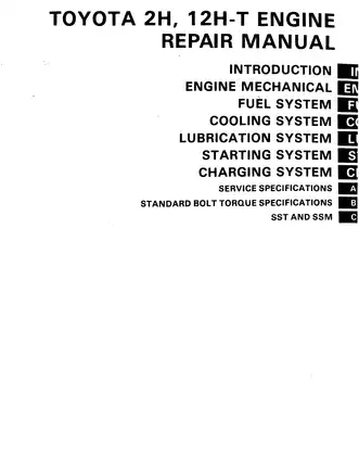 Toyota engine 2H 12H-T 12HT HJ60 HJ61 HJ75 Land Cruiser repair manual Preview image 2