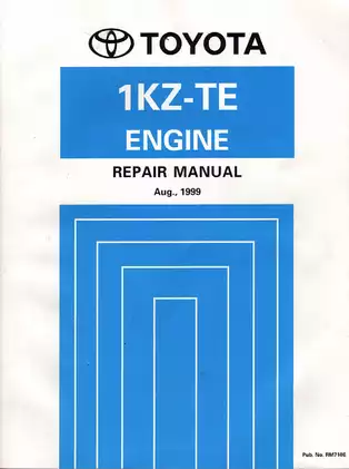 1999-2000 Toyota Hilus HI-LUX KZN165 1KZ-TE 1KZTE turbocharged diesel 3-litre 4-cylinder 1KZ-TE engine repair manual