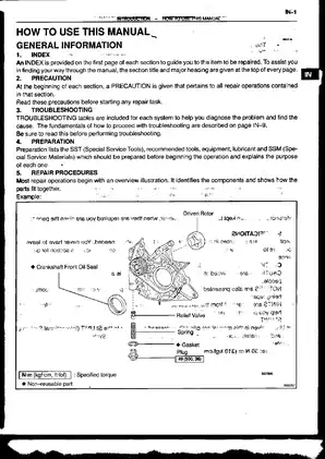 1999-2000 Toyota Hilus HI-LUX KZN165 1KZ-TE 1KZTE turbocharged diesel 3-litre 4-cylinder 1KZ-TE engine repair manual Preview image 5