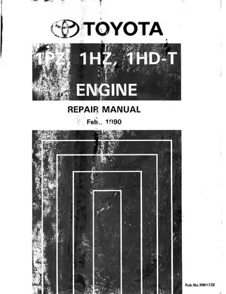1990 Toyota Land Cruiser Coaster 1PZ, 1HZ, 1HD-T, 1HDT diesel engine repair manual Preview image 1