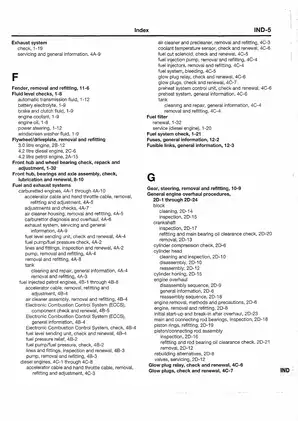 1987-1997 Nissan GQ Y60 Patrol service manual Preview image 5