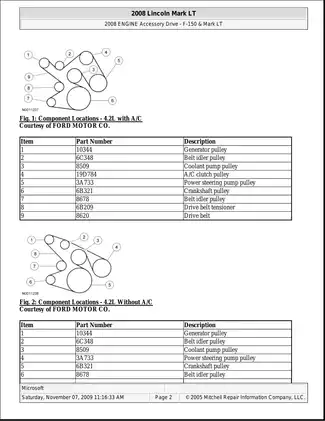 2005-2008 Lincoln Mark LT shop manual Preview image 2