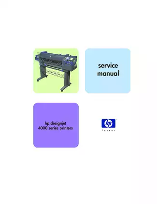 HP DesignJet 4000, 4020 large-format printer service guide