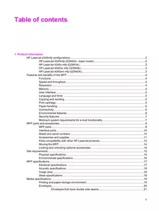 HP LaserJet 4345 multi-function printer service guide Preview image 5