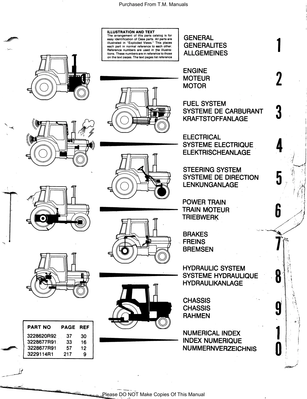 Case IH 956 & 1056XL Diesel Tractor Parts Manual Preview image 5